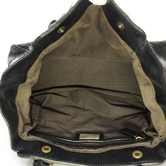 Auth Fendi Hand Bag Leather Black #25155F84 - Picture 7 of 13